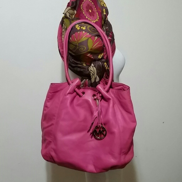 New Michael Kors Large Ring Handle Tote Bag Zinnia