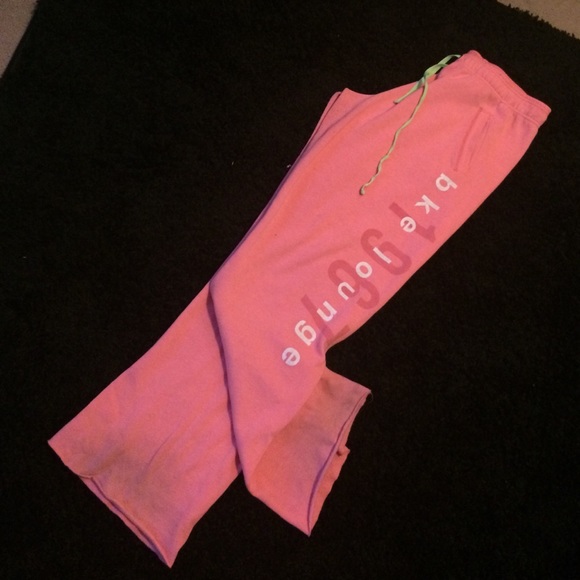 BKE Lounge sweats lrg neon coral lime string