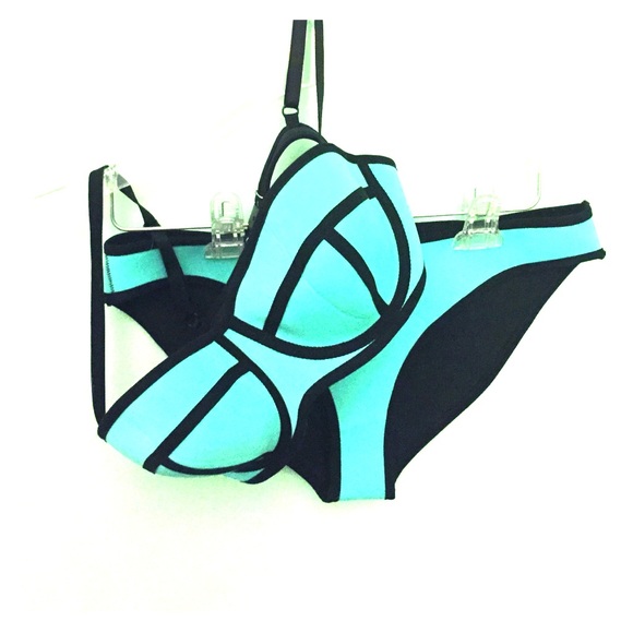 Triangl bright blue neoprene dupe
