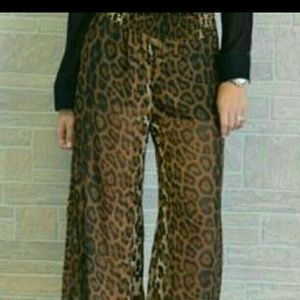 Cheetah print palazzo pants