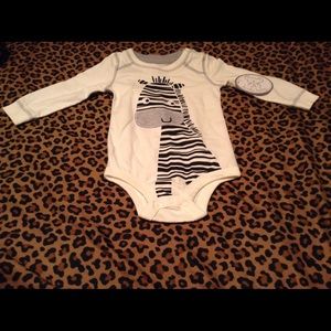 9 month CUTE zebra onesie ; new with tags