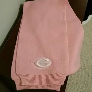 Pink University of Georgia knit scarf