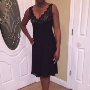 Anne Klein black evening dress