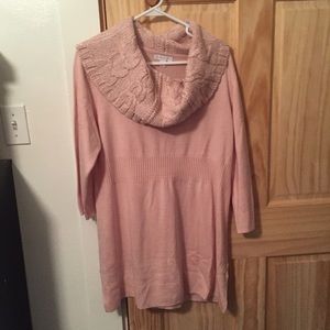 New York and Company light pink sweater tunic