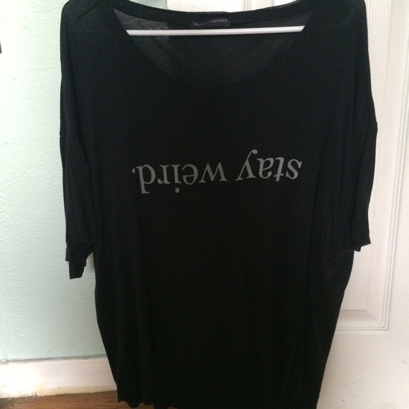 Stay Weird Brandy Melville Long Tee