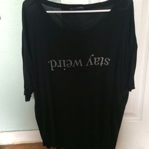 Stay Weird Brandy Melville Long Tee