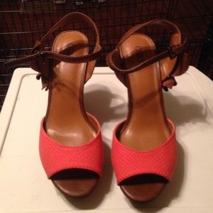 Orange Cato Wedge Sandal