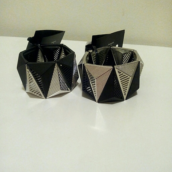 Silver and black bracelet's