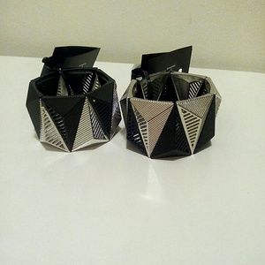 Silver and black bracelet's