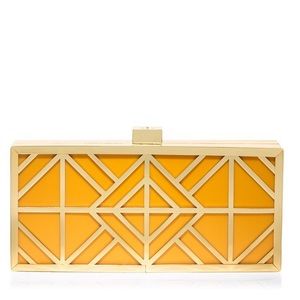 Authentic Tory Burch FRET / FRETE Clutch - Gold