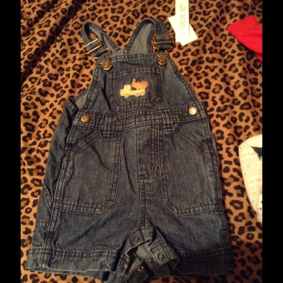 6-12 mos. cute dump truck overalls