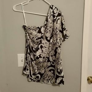 Cache one shoulder dressy blouse