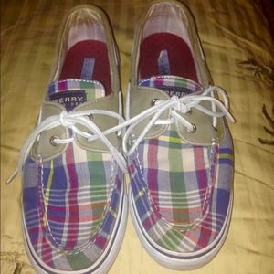 Sperry Topsider Plaid Boat Shoes