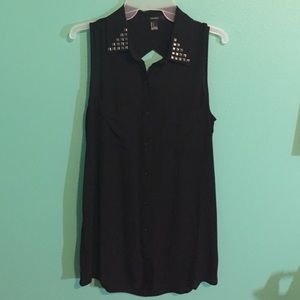 Black studded top