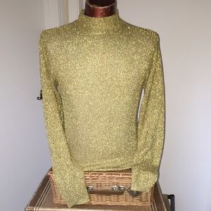 gold turtleneck top