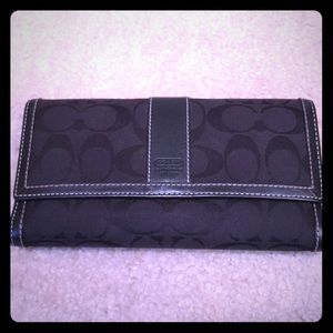 Black Coach Wallet & Check Book Holder