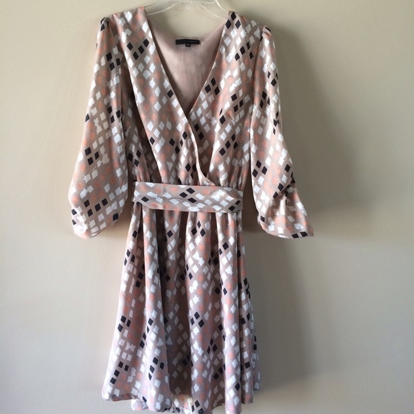 Pale Pink 3/4 Sleeve Dress