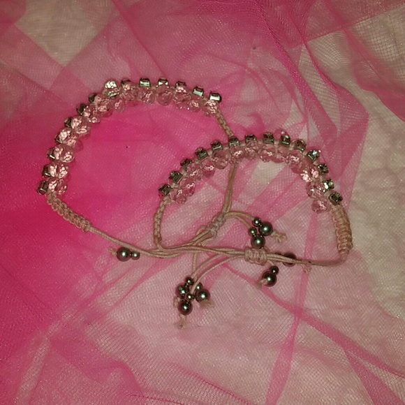 2 pull string diamond accent bracelets - Picture 2 of 4