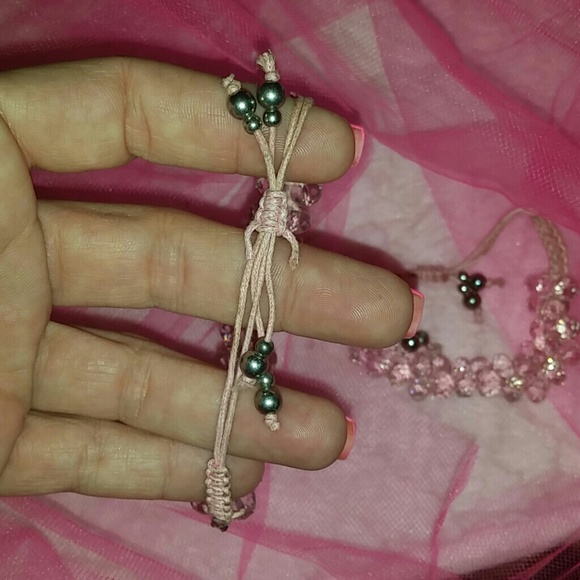 2 pull string diamond accent bracelets - Picture 3 of 4