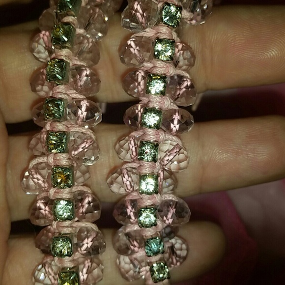 2 pull string diamond accent bracelets - Picture 4 of 4