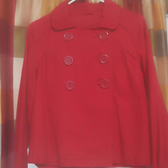 Red peacoat, super cute only worn once