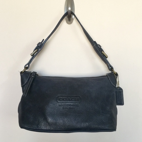 Coach Handbags - Coach Navy Leather Bag