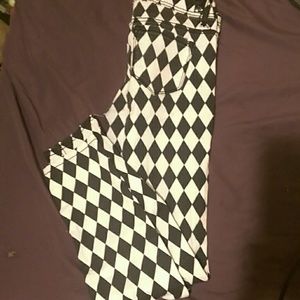 Black and white checkered pants