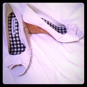 White Wedges - Size 8 1/2