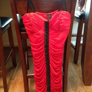 Black and red cute cocktail dress