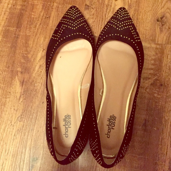Charlotte Russe Shoes - NWOT Black Ballet Flats