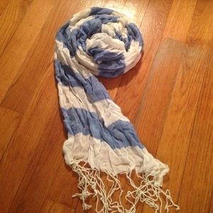 Blue and white stripped scarf!