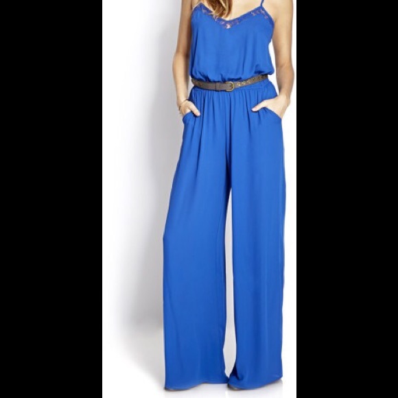 blue jumpsuit