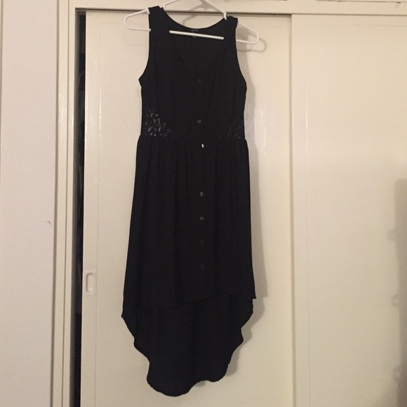 Black high-low dress