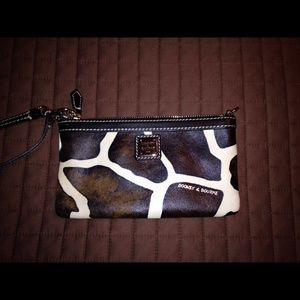 Dooney and Bourke giraffe print wristlet
