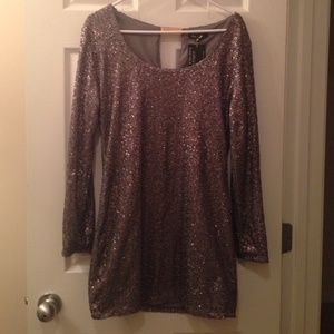 Runway Paris silver sequin dress