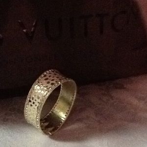 Gold and rhinestone statement bangle