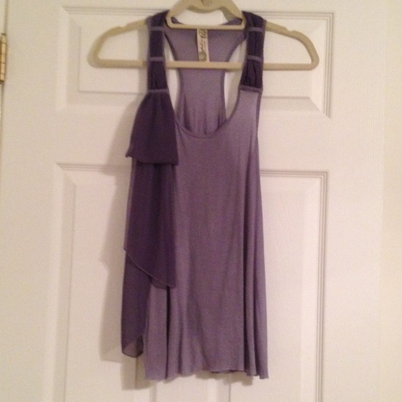 Free people purple racer back top
