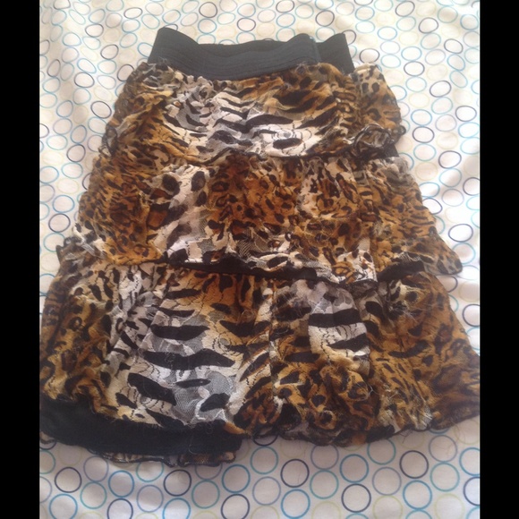Animal print skirt