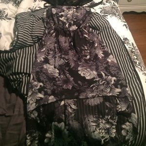 High low strapless dress