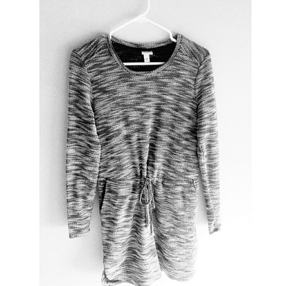 Black and White Sweater Dress