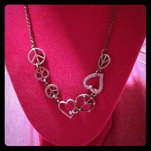 Peace&heart necklace