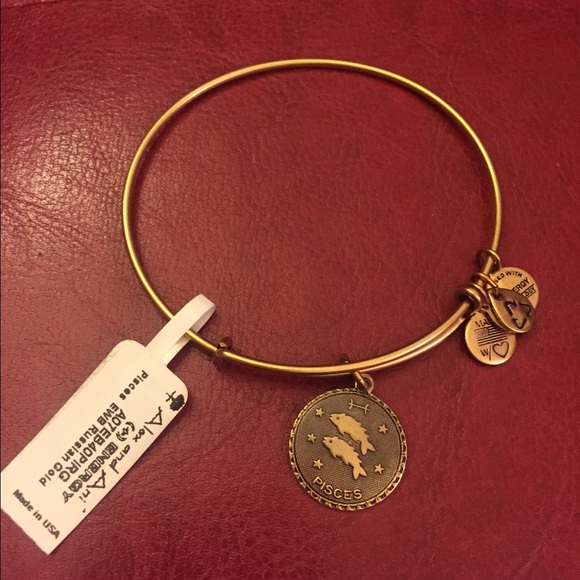 Alex and Ani Pisces charm bracelet