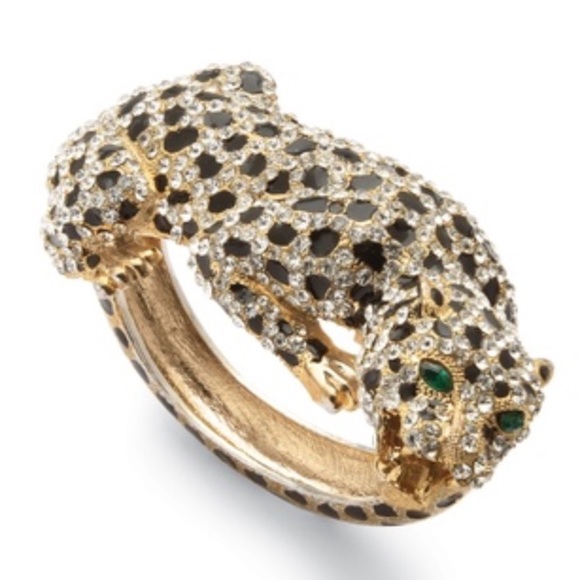 Leopard Hinged Bangle Bracelet - Shoe Dazzle