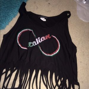 "Italian" Fringe Crop top