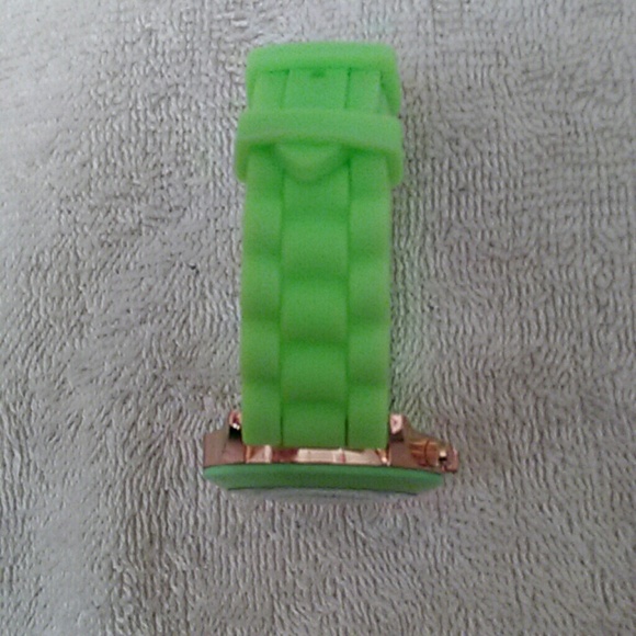 Neat Neon Green Watch.Gold hands.NEW - Picture 3 of 4