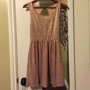Charlotte Russe- Baby pink shimmer dress.