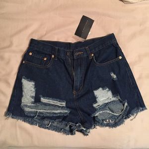High Waisted Denim Shorts