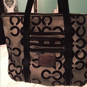 Black Coach Poppy Tote