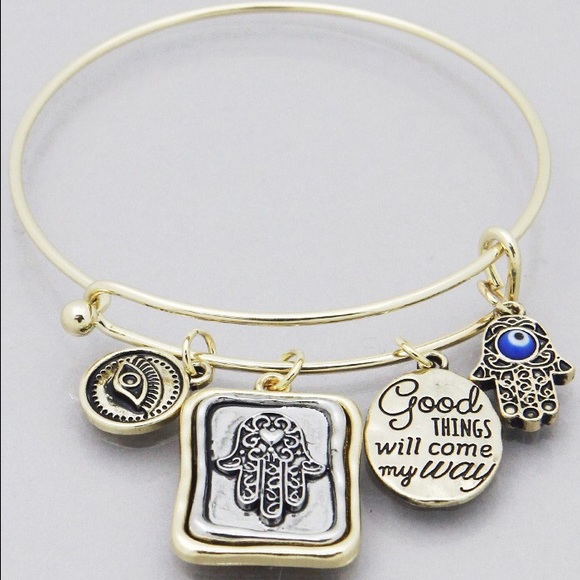 Jewelry Gold Hamsa Charm Bracelet Poshmark