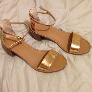 Zara Gold Strap Sandals